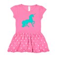 thumbnail image 1 of Inktastic Aqua Unicorn Gift Baby Girl Dress, 1 of 4