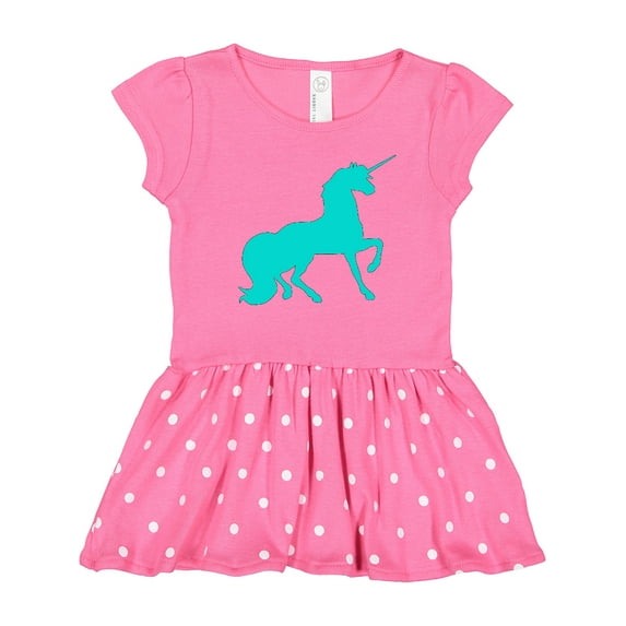 Inktastic Aqua Unicorn Girls Toddler Dress