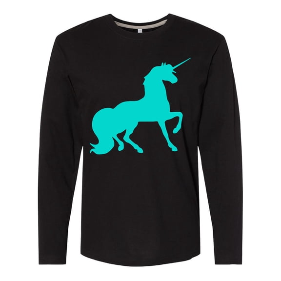 Inktastic Aqua Unicorn Long Sleeve T-Shirt