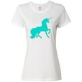 thumbnail image 1 of Inktastic Aqua Unicorn Women's T-Shirt, 1 of 5