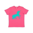 thumbnail image 1 of Inktastic Aqua Unicorn Youth T-Shirt, 1 of 5