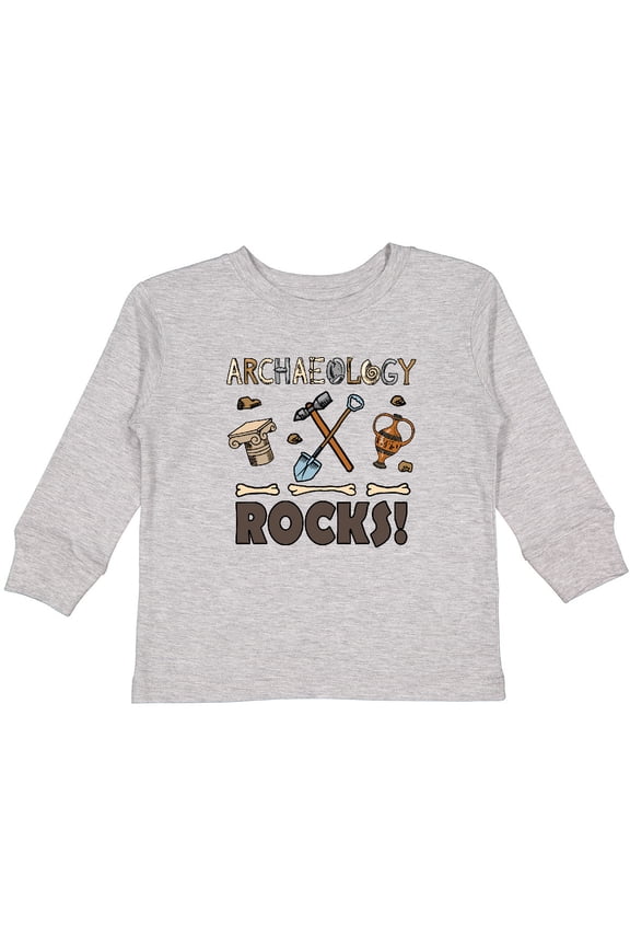 Archaeology Rocks Archaeologist Gift Boys or Girls Long Sleeve Toddler T-Shirt