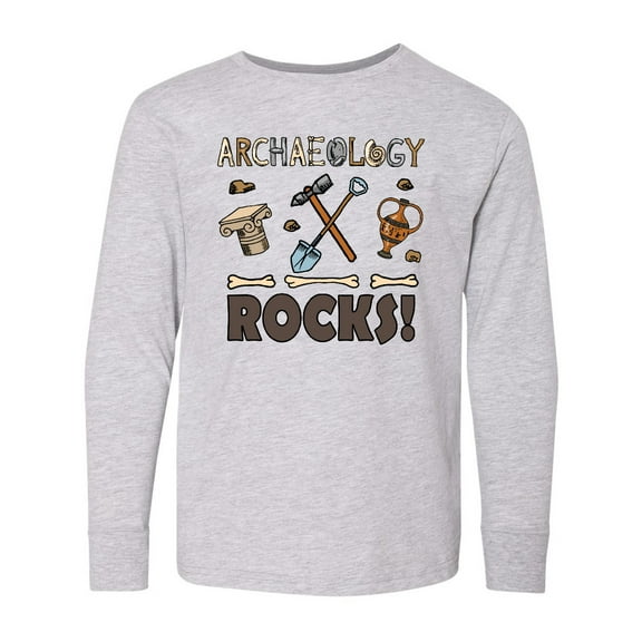 Inktastic Archaeology Rocks Archaeologist Long Sleeve Youth T-Shirt