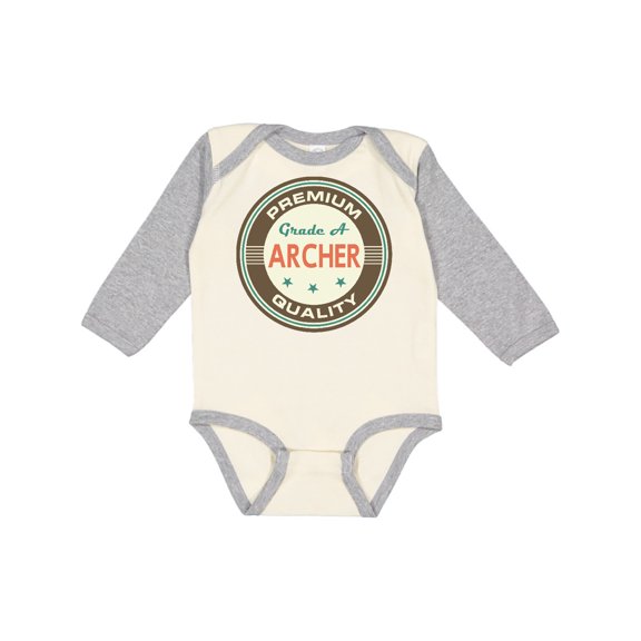 Inktastic Archer Premium Vintage Boys or Girls Long Sleeve Baby Bodysuit