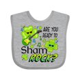 thumbnail image 1 of Inktastic Are You Ready to ShamROCK?- Fun St. Patrick's Day Boys or Girls Baby Bib, 1 of 4