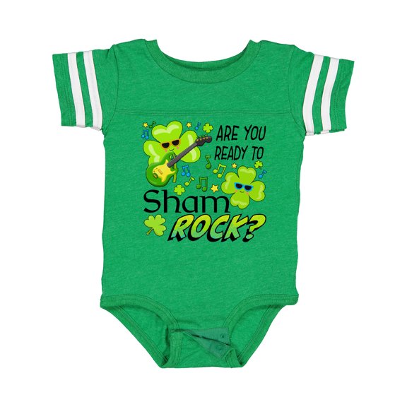 Inktastic Are You Ready to ShamROCK?- Fun St. Patrick's Day Boys or Girls Baby Bodysuit
