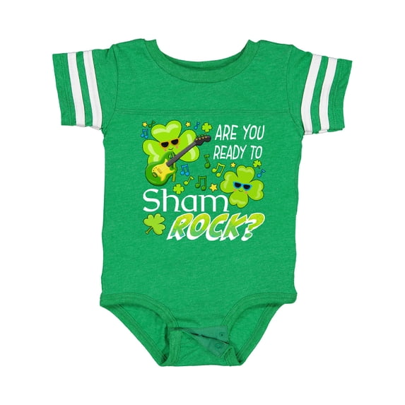 Inktastic Are You Ready to ShamROCK?- Fun St. Patrick's Day Boys or Girls Baby Bodysuit
