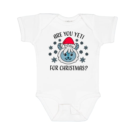 Inktastic Are You Yeti for Christmas with Yeti and Snowflakes Adult Boys or Girls Baby Bodysuit