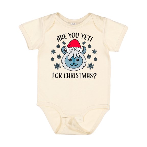 Inktastic Are You Yeti for Christmas with Yeti and Snowflakes Adult Boys or Girls Baby Bodysuit