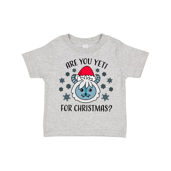 Inktastic Are you Yeti For Christmas with Yeti and Snowflakes Adult Boys or Girls Toddler T-Shirt