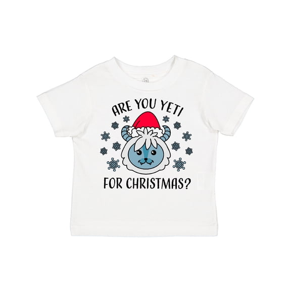 Inktastic Are you Yeti For Christmas with Yeti and Snowflakes Adult Boys or Girls Toddler T-Shirt