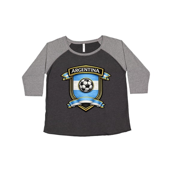 Inktastic Argentina Soccer Emblem Women's Plus Size T-Shirt