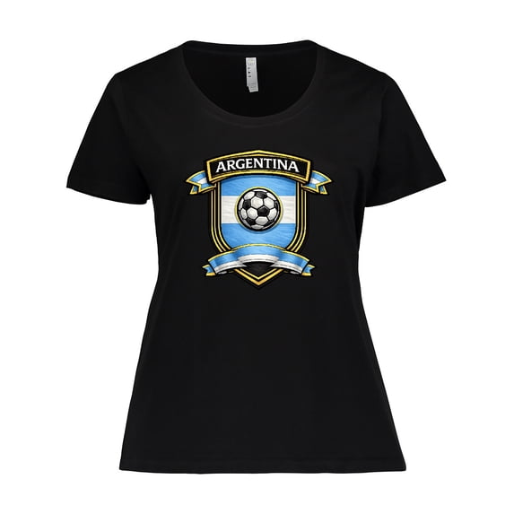 Inktastic Argentina Soccer Emblem Women's Plus Size T-Shirt