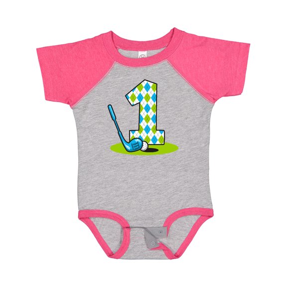 Inktastic Argyle Golf 1st Birthday Boys Baby Bodysuit