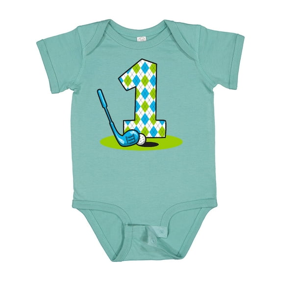Inktastic Argyle Golf 1st Birthday Boys Baby Bodysuit