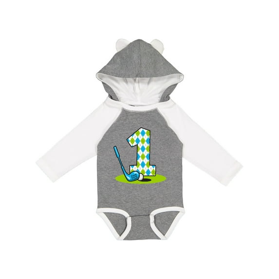 Inktastic Argyle Golf 1st Birthday Boys Long Sleeve Baby Bodysuit