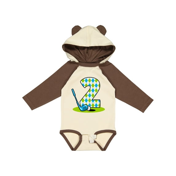 Inktastic Argyle Golf 2nd Birthday Boys Long Sleeve Baby Bodysuit