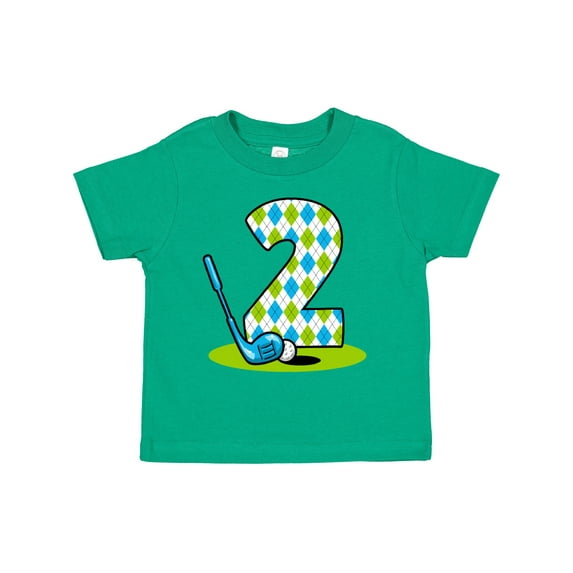 Inktastic Argyle Golf 2nd Birthday Boys Toddler T-Shirt