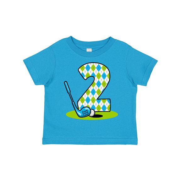Inktastic Argyle Golf 2nd Birthday Boys Toddler T-Shirt