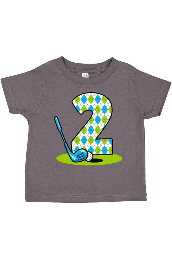 Argyle Golf 2nd Birthday Boys Toddler T-Shirt