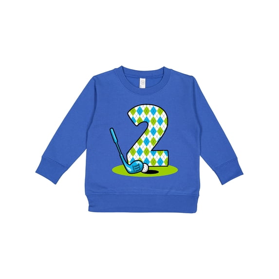 Inktastic Argyle Golf 2nd Birthday Toddler Sweatshirt