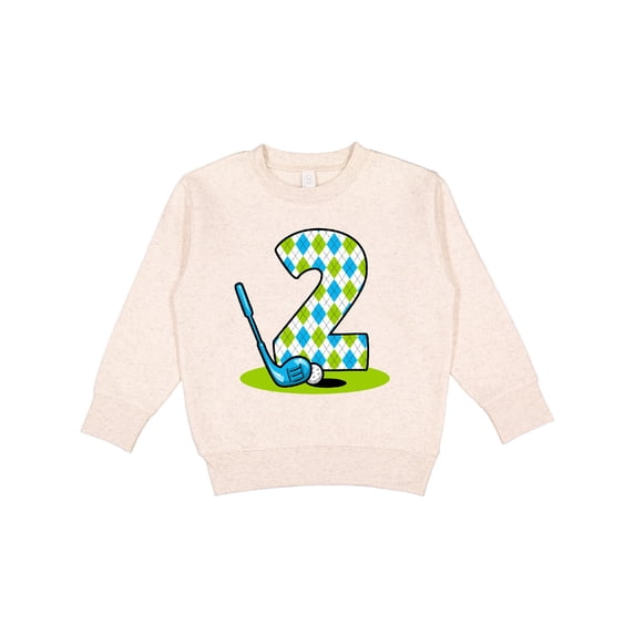 Inktastic Argyle Golf 2nd Birthday Toddler Sweatshirt