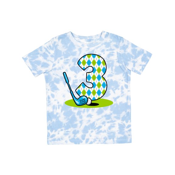 Inktastic Argyle Golf 3rd Birthday Boys Toddler T-Shirt