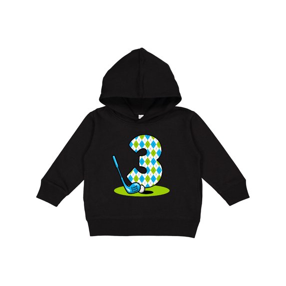 Inktastic Argyle Golf 3rd Birthday Toddler Hoodie