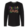 thumbnail image 1 of Inktastic Argyle Mardi Gras Long Sleeve T-Shirt, 1 of 5