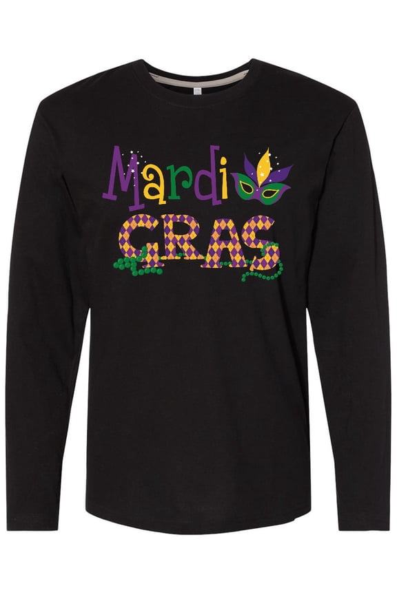 Argyle Mardi Gras Long Sleeve T-Shirt