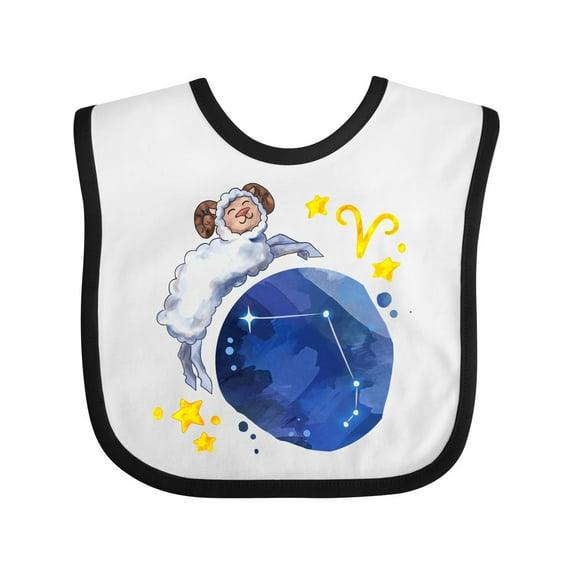 Inktastic Aries Constellation Zodiac Sign Illustration Boys or Girls Baby Bib