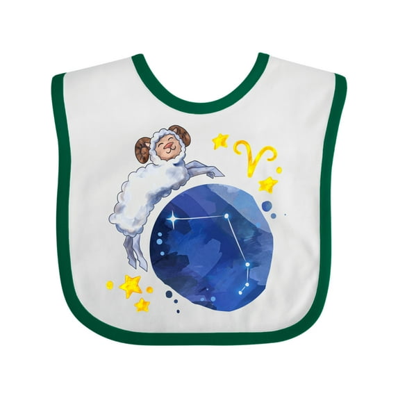 Inktastic Aries Constellation Zodiac Sign Illustration Boys or Girls Baby Bib