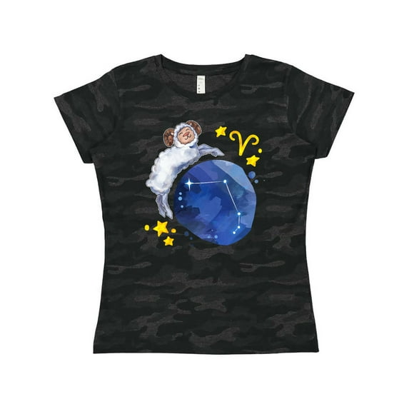 Inktastic Aries Constellation Zodiac Sign Illustration Women's T-Shirt