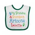 thumbnail image 1 of Inktastic Arizona Grandma Grandpa Love Me Boys or Girls Baby Bib, 1 of 4