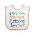 thumbnail image 1 of Inktastic Arizona Grandma Grandpa Love Me Boys or Girls Baby Bib, 1 of 4