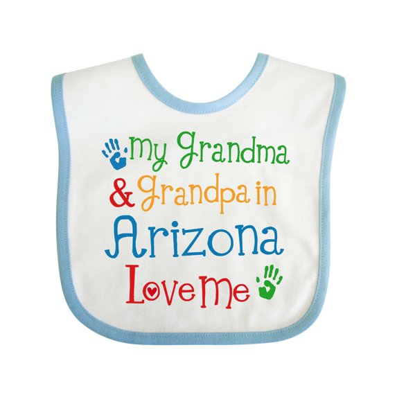 Inktastic Arizona Grandma Grandpa Love Me Boys or Girls Baby Bib