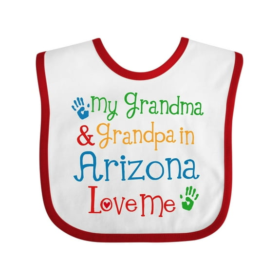 Inktastic Arizona Grandma Grandpa Love Me Boys or Girls Baby Bib