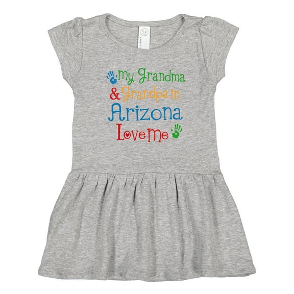 Inktastic Arizona Grandma Grandpa Love Me Girls Toddler Dress