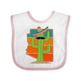 thumbnail image 1 of Inktastic Arizona Retro Sunset Funny Cactus Boys or Girls Baby Bib, 1 of 4