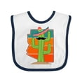 thumbnail image 1 of Inktastic Arizona Retro Sunset Funny Cactus Boys or Girls Baby Bib, 1 of 4