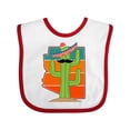thumbnail image 1 of Inktastic Arizona Retro Sunset Funny Cactus Boys or Girls Baby Bib, 1 of 4
