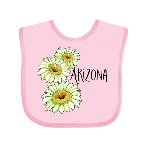 Inktastic Arizona Saguaro Cactus Flowers Boys or Girls Baby Bib