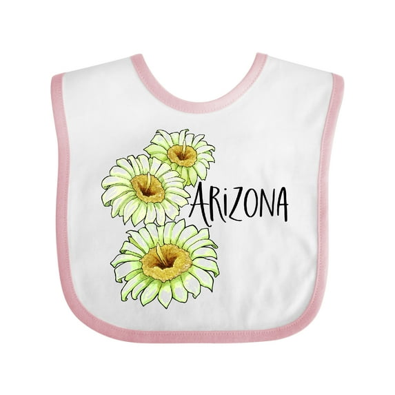 Inktastic Arizona Saguaro Cactus Flowers Boys or Girls Baby Bib