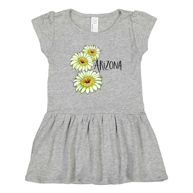 Inktastic Arizona Saguaro Cactus Flowers Girls Toddler Dress