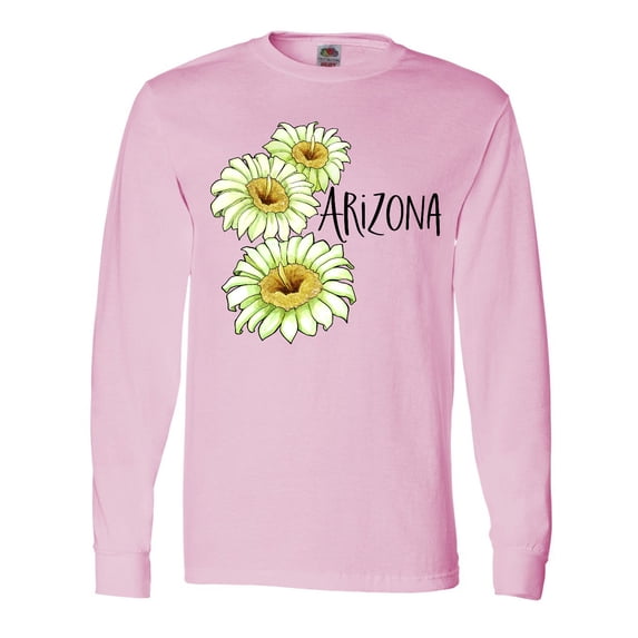 Inktastic Arizona Saguaro Cactus Flowers Long Sleeve T-Shirt