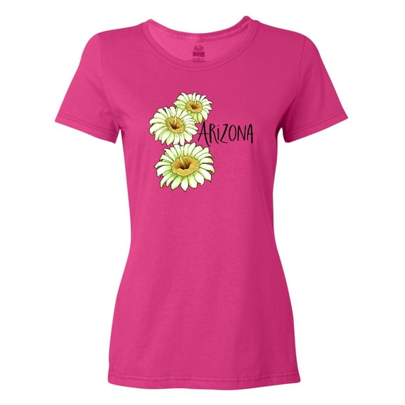 Inktastic Arizona Saguaro Cactus Flowers Women's T-Shirt