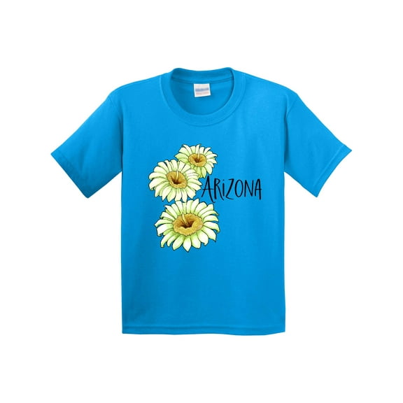 Inktastic Arizona Saguaro Cactus Flowers Youth T-Shirt