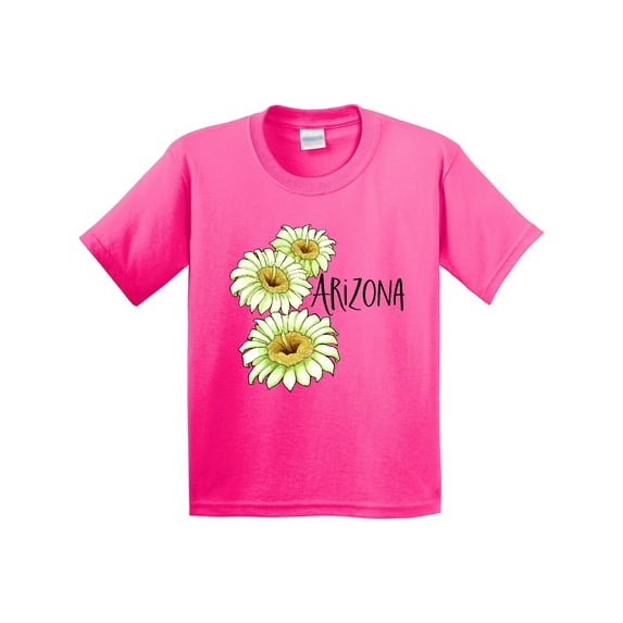 Inktastic Arizona Saguaro Cactus Flowers Youth T-Shirt