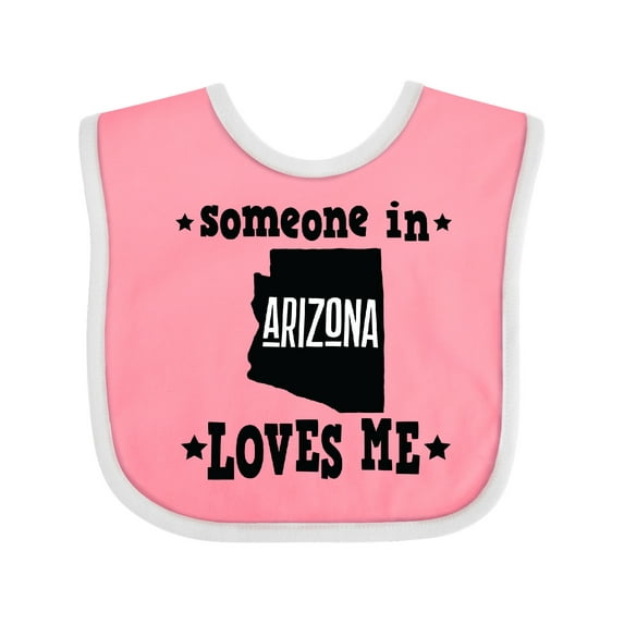 Inktastic Arizona Someone Loves Me Boys or Girls Baby Bib