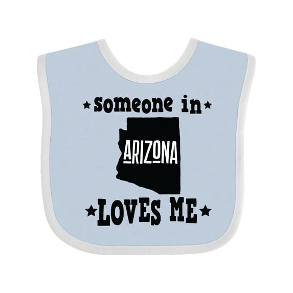 Inktastic Arizona Someone Loves Me Boys or Girls Baby Bib